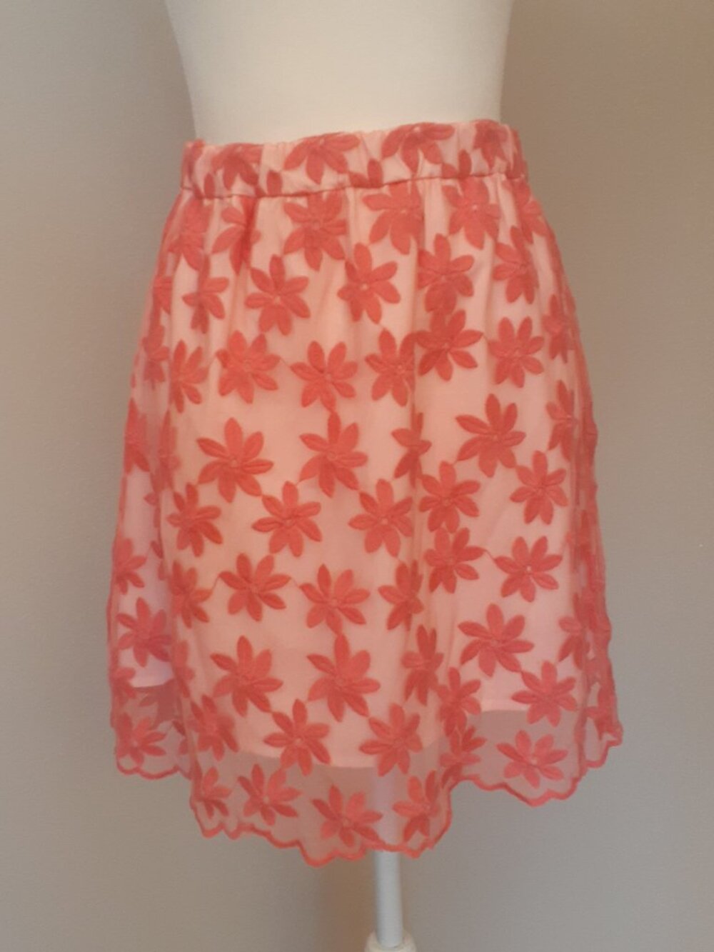 Garnet Hill Embroidered Net Skirt